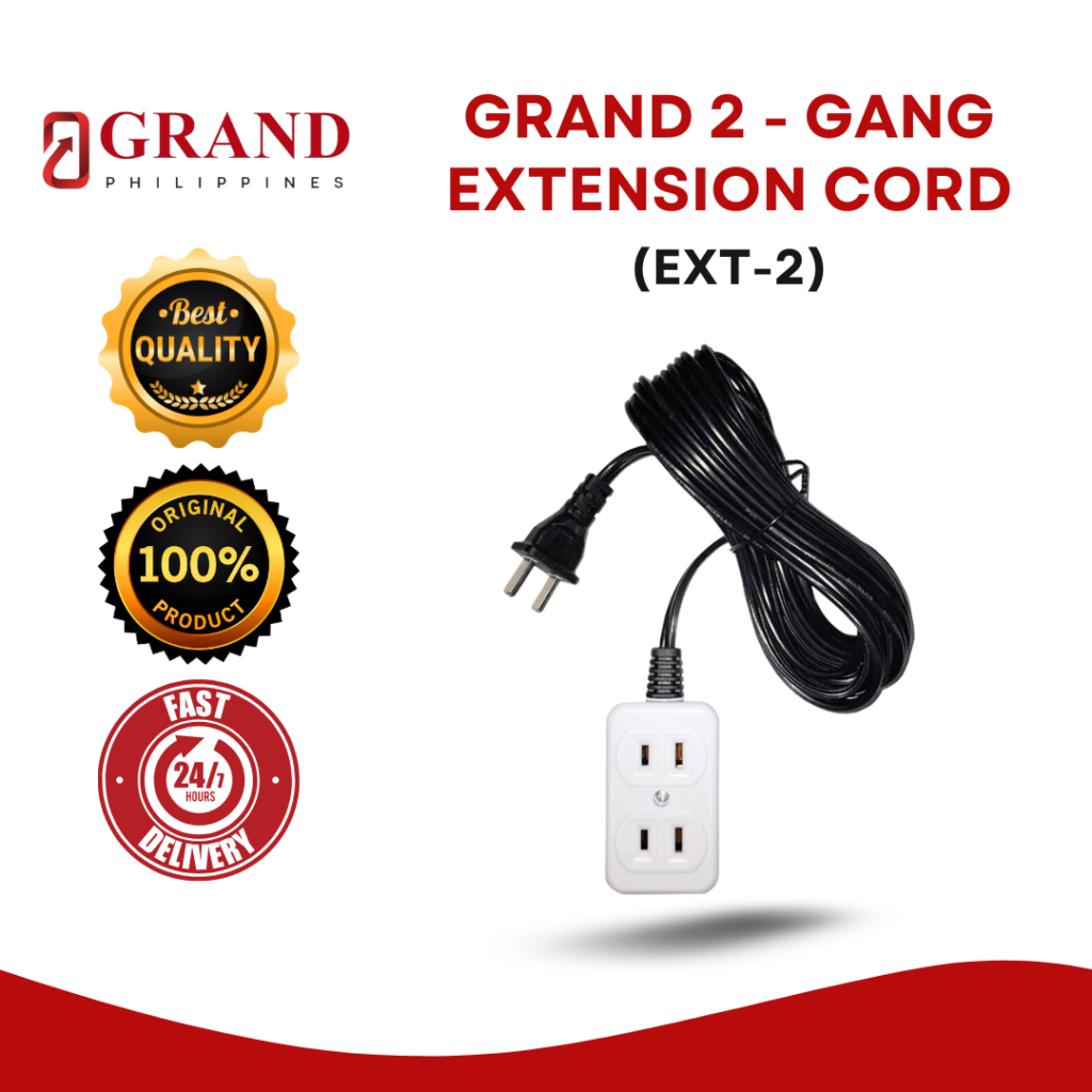 2-GANG EXTENSION CORD (EXT-2) – Grand Philippines